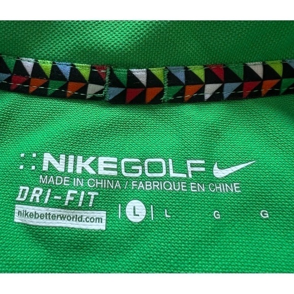 Nike Drifit Activewear Green Golf Shirt for Preteen Boy, Youth Large, Preloved - Picture 3 of 5